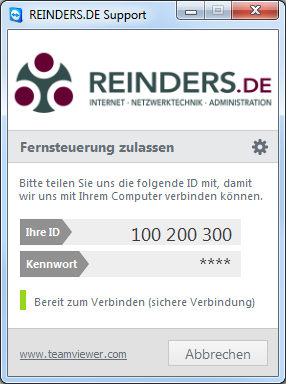 REINDERS.DE Support-Tool